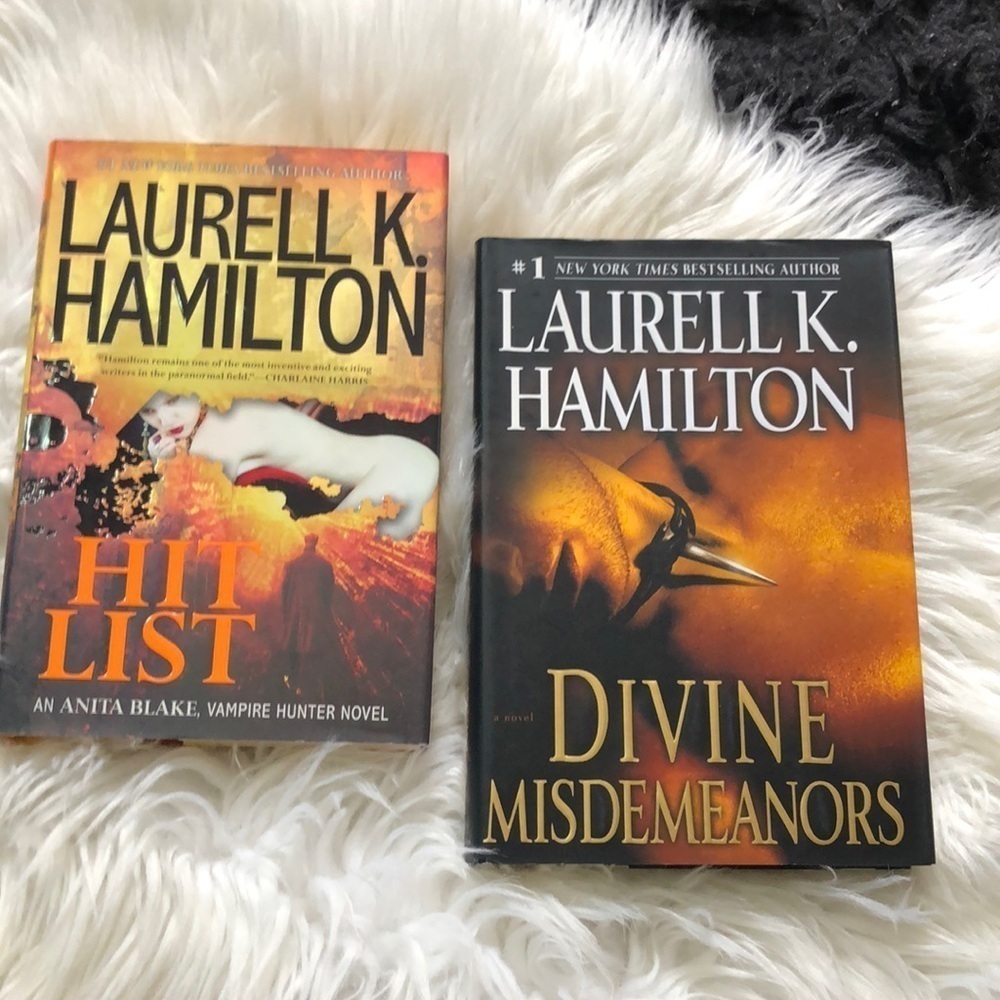 Divine Misdemeanors & Hit List Laurell K Hamilton hard cover books